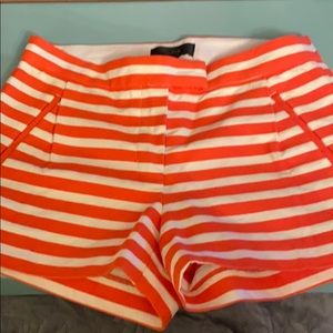 Orange and White striped shorts